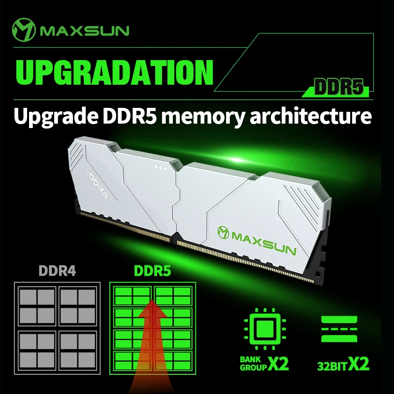 Ddr5 16Gb 6000Mhz - MAXSUN disipador de calor Memoria RAM