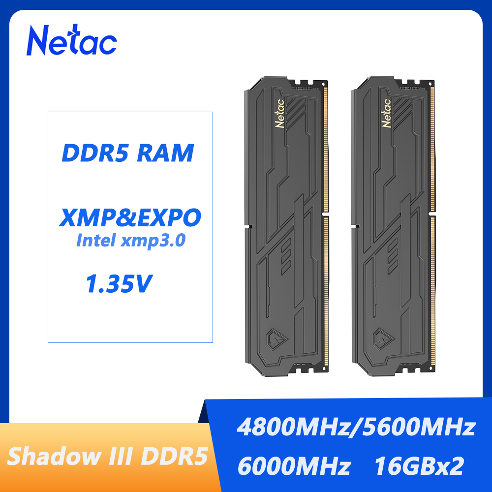 Memoria RAM Netac DDR5 Shadow  - Ddr5 16Gb 6000Mhz reseña y precio
